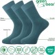 Green Bear Unisex Bamboo socks - Extra Cushioned Sole (3 x TEAL pack) - soft & antibacterial