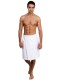 Green Bear bamboo men's luxurious shower/bath towel wrap (with velcro) White - Made in UK