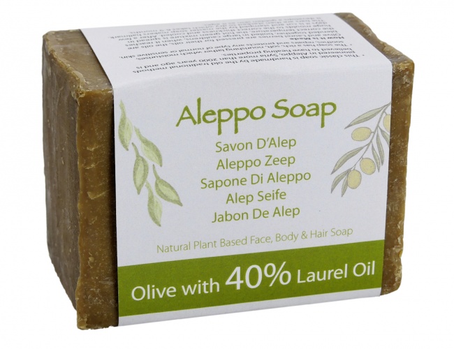Green Bear Natural Traditional Savon d'alep soap 40% Laurel (Aleppo hand made soap) 200gm