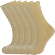 Bamboo socks - (5 x STONE pack) - Cushion sole - antibacterial bamboo (8-11)