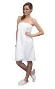 Green Bear bamboo ladies luxurious shower/bath towel wrap (with velcro) - natural (Ivory) - Made in UK