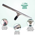 GBPro window (squeegee) stainless steel wiper with blade - 45cm (17.75'')
