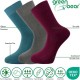 Green Bear Unisex Bamboo socks - Extra Cushioned Sole (3 multi colour pack) - Luxurious soft & antibacterial bamboo