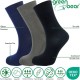 Green Bear Unisex Bamboo socks - Extra Cushioned Sole (3 multi colour pack) - Luxurious soft & antibacterial