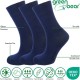 Green Bear Unisex Bamboo socks - Extra Cushioned Sole (3 x NAVY pack) - Luxurious soft & antibacterial