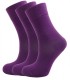 Green Bear Unisex Bamboo socks - Extra Cushioned Sole (3 Purple pack) - soft & antibacterial