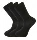 Bamboo socks - Unique Double Sole (3 x BLACK pack) - luxurious soft & antibacterial bamboo (12-14)