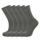 Mens Bamboo Socks - Unique Double Sole (5 x GREY pack) - Luxurious soft & antibacterial bamboo (8-11) *LIMITED SPECIAL OFFER*