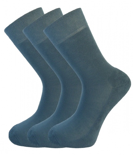 Bamboo socks - Unique Double Sole (3 x RAF Blue pack) - luxurious soft & antibacterial bamboo (8-11)