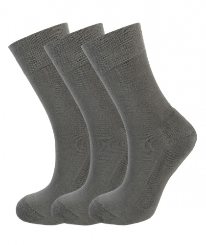 Mens Bamboo Socks - Unique Double Sole (3 x GREY pack) - Luxurious soft & antibacterial bamboo (4-7) *New