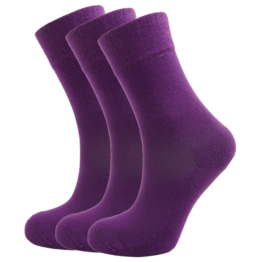 Bamboo Socks, Ladies (x3 purple)(4-7), Green Bear UK Green Bear
