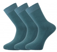 Green Bear Unisex Bamboo socks - Extra Cushioned Sole (3 x TEAL pack) - soft & antibacterial
