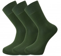 Bamboo socks - Unique Double Sole (3 x GREEN pack) - luxurious soft & antibacterial bamboo (8-11)