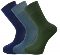 Bamboo socks - Unique Double Sole (3 multi pack) - luxurious soft & antibacterial bamboo - 8-11
