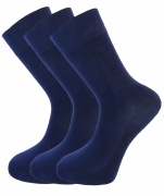 Bamboo socks - Extra Cushioned Sole (3 x NAVY pack) - luxurious soft & antibacterial bamboo (8-11)