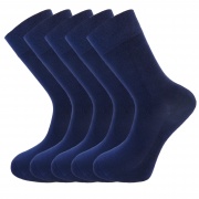 Bamboo socks - Unique Double Sole (5 x NAVY pack) - Luxurious soft & antibacterial bamboo (4-7) *LIMITED SPECIAL OFFER