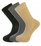 Bamboo socks - Unique Double Sole Multi Pack (BLACK-GREY-STONE) - luxurious soft & antibacterial (*NEW sizes 12-14)