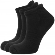 Men's/Ladies Unisex Bamboo Trainer ankle socks - Sports (3 pack) Black size 8-11 - Unique Double Sole - soft & antibacterial bamboo