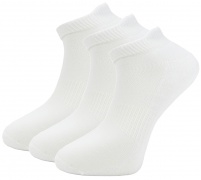 Men's/Ladies Unisex Bamboo Trainer ankle socks - Sports (3 pack) white - Unique Double Sole - soft & antibacterial (8-11)
